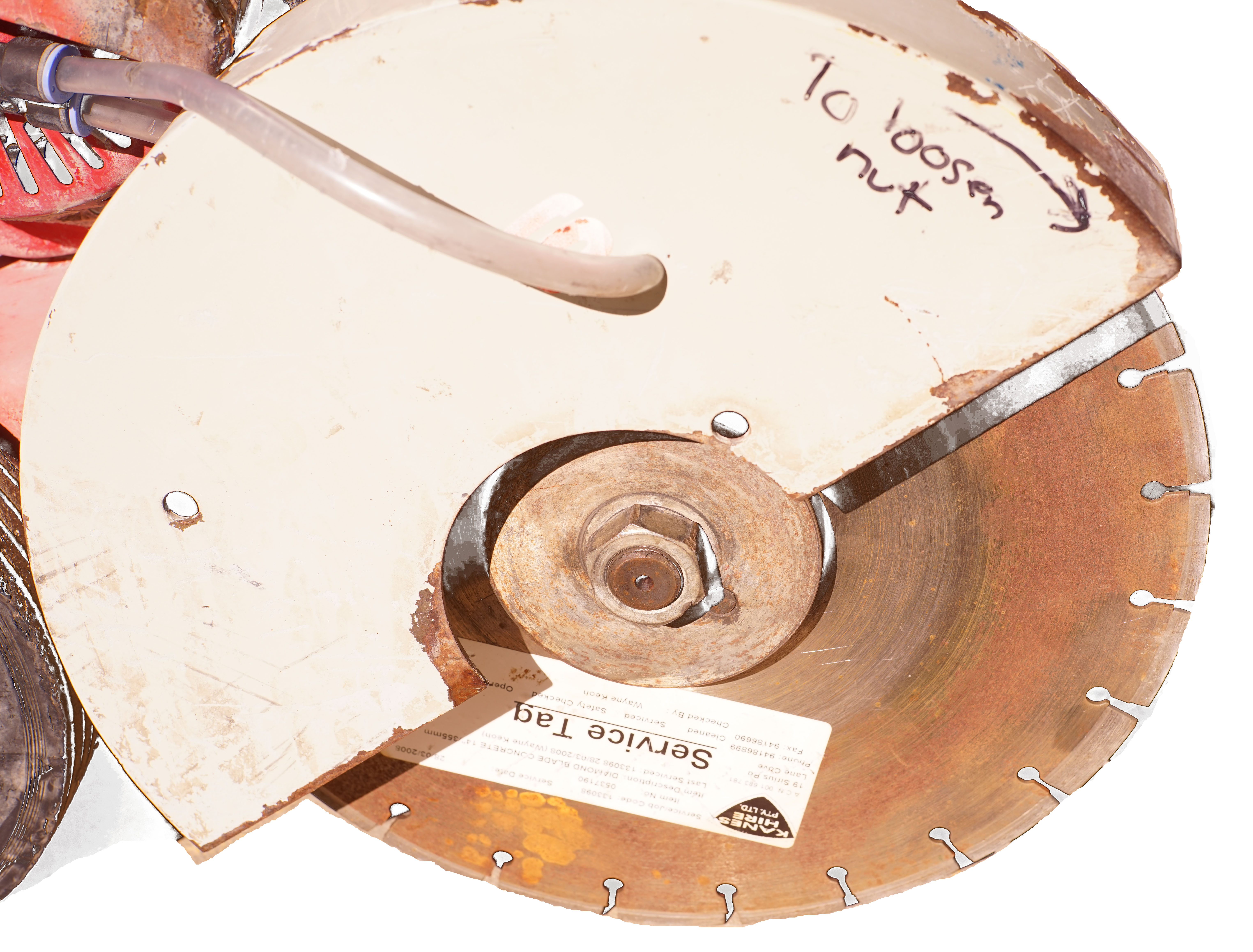 QUICK CUT FLOOR SAW LOCKING PIN