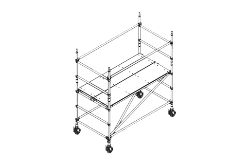 SCAFFOLD ALUM ADV 1.2mx2.4mL - 5m TOWER