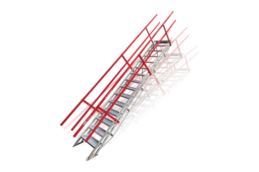 Stairs Portable Alum 600mm WHRnge 2.87-4mH 18 Step