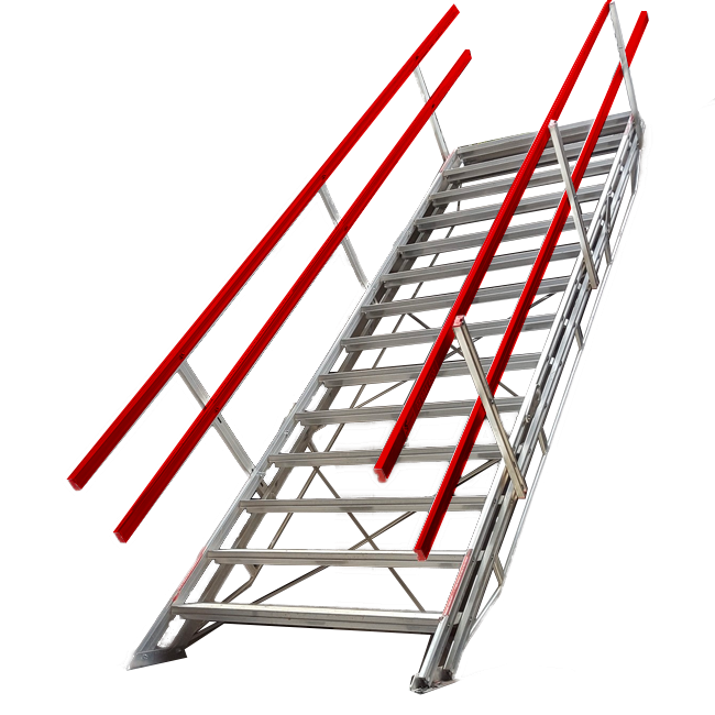 Stairs Portable Alum 1200mm WHRnge 2.87mH to 4m H