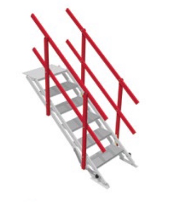 Stairs Portable Alu  600mmW 0.97mH-1.33mH 6 Step