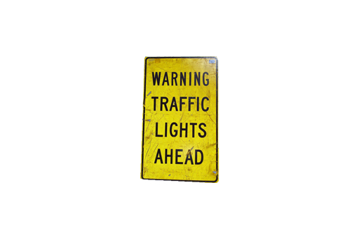 WARNING TRAFFIC LIGHTS AHEAD