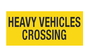 HEAVY VEHICLES CROSSING