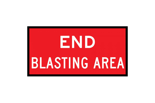 END OF BLASTING AREA
