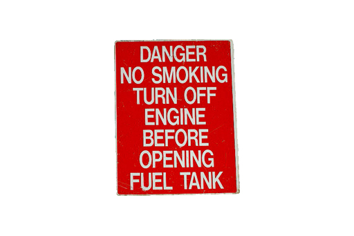 DANGER NO SMOKING TURN OFF