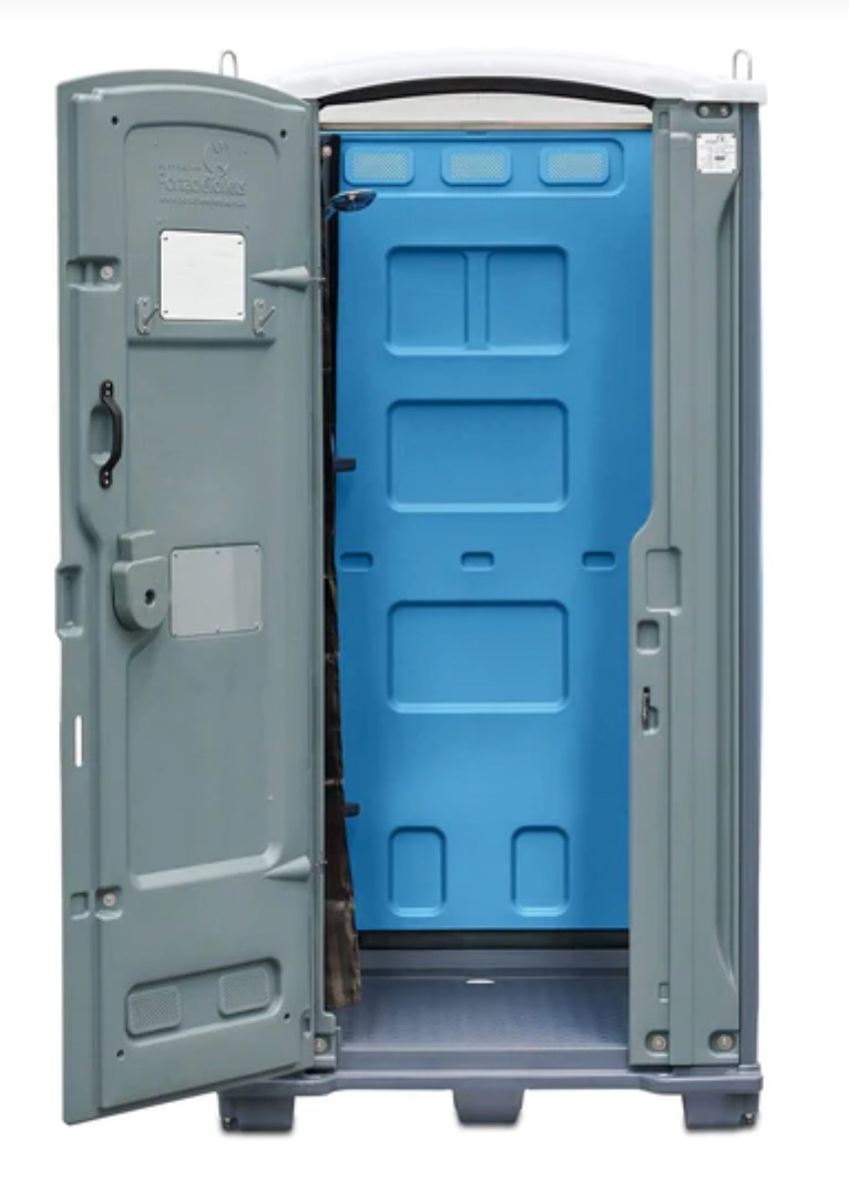 PORTABLE SHOWER SEWER CONNECTED