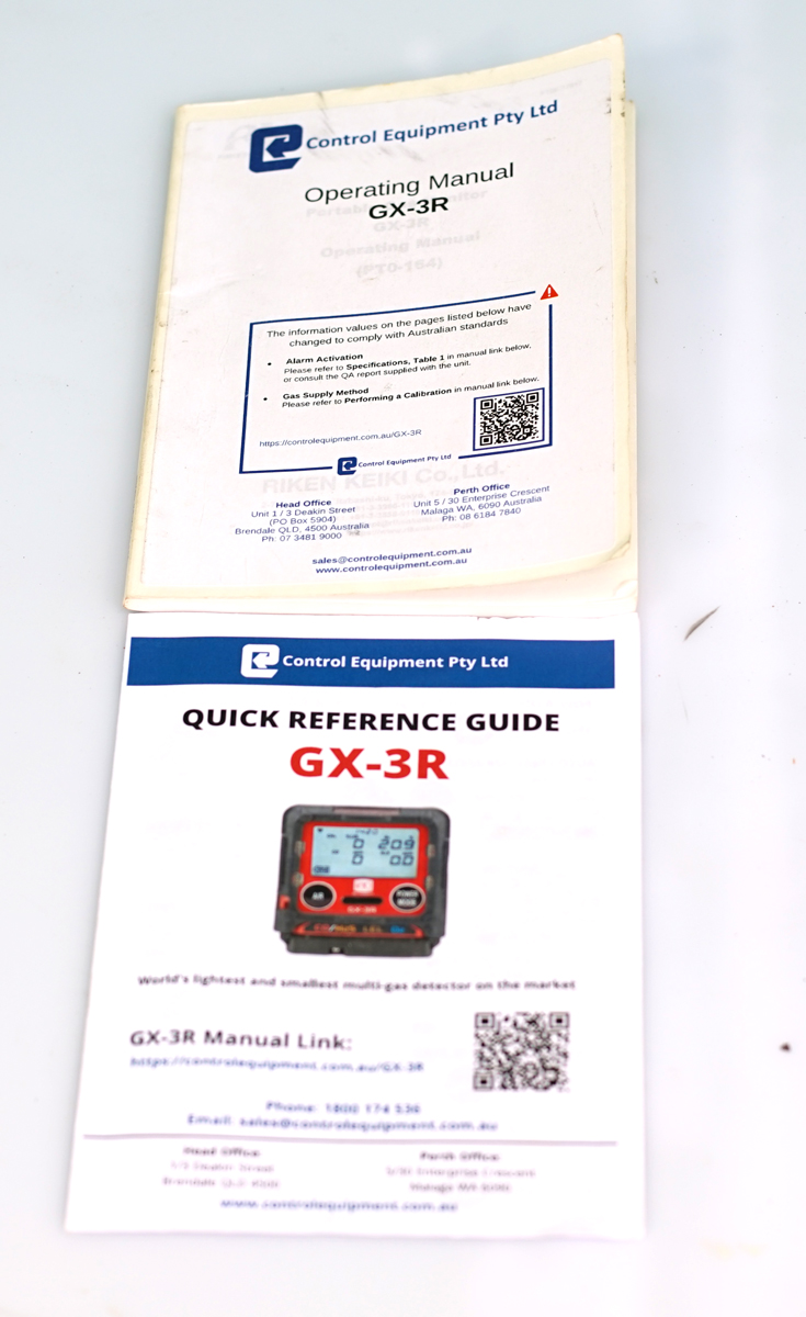 Gas Detector Instructions & quick reference guide