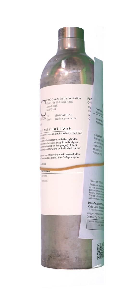 Gas Detector Bump Test Cylinder