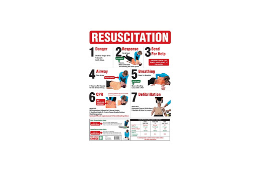 CPR WALL CHART 225 x 338mm PLASTIC