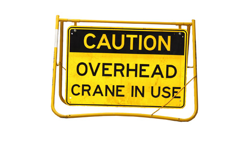 DANGER CRANE WORKING OVERHEAD