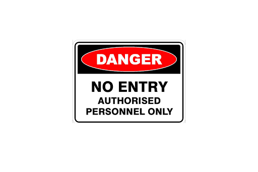 DANGER NO ENTRY AURTHORISED PERSONS ONLY