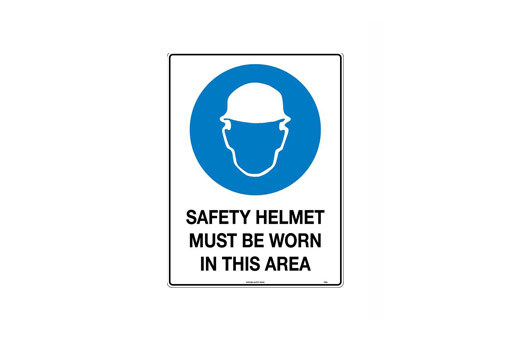 SAFETY HELMETS MUST BE WORN ON THIS SITE