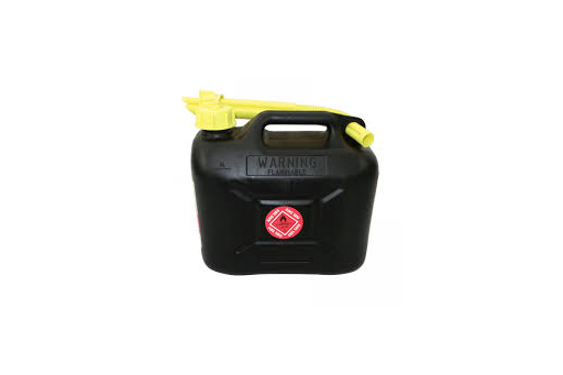 Jerry Can 5ltr Black Plastic and Nozzle