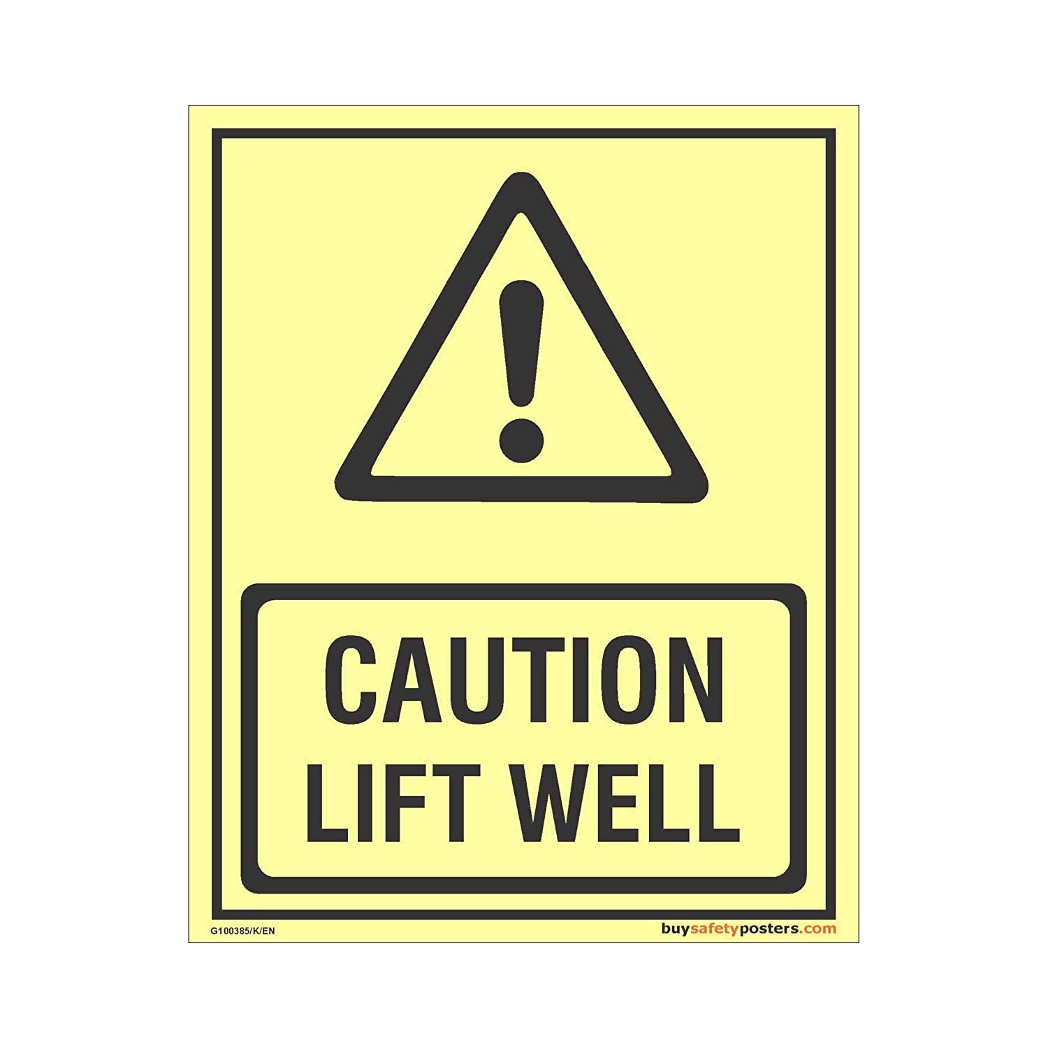 LIFT WELL SIGN 170x170mm METAL